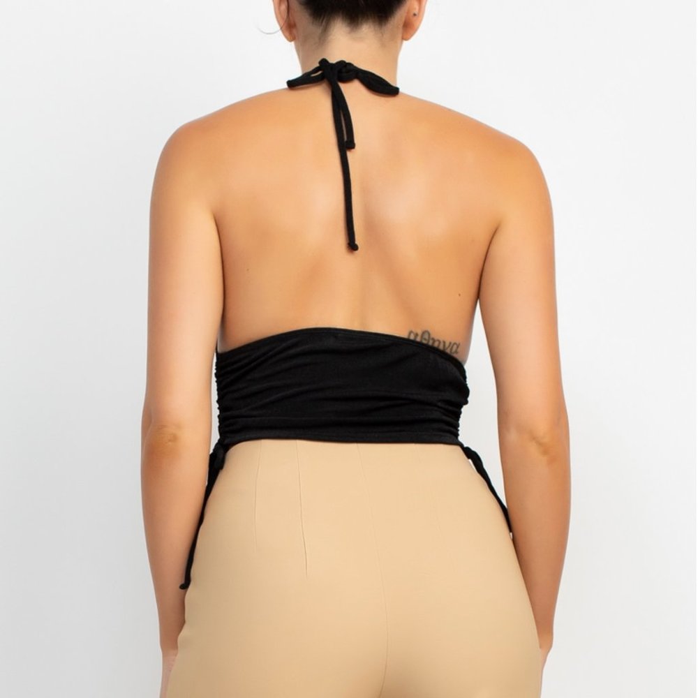 Halter Neck Ruched Top 🔥🔥🔥 - Picture 3 of 3